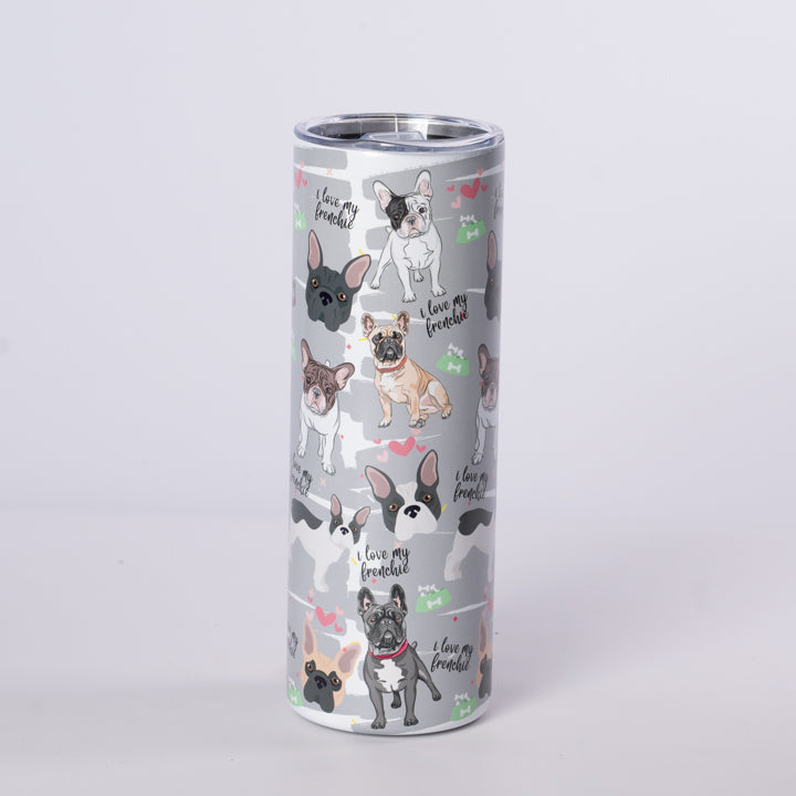 Frenchie Collage Gray