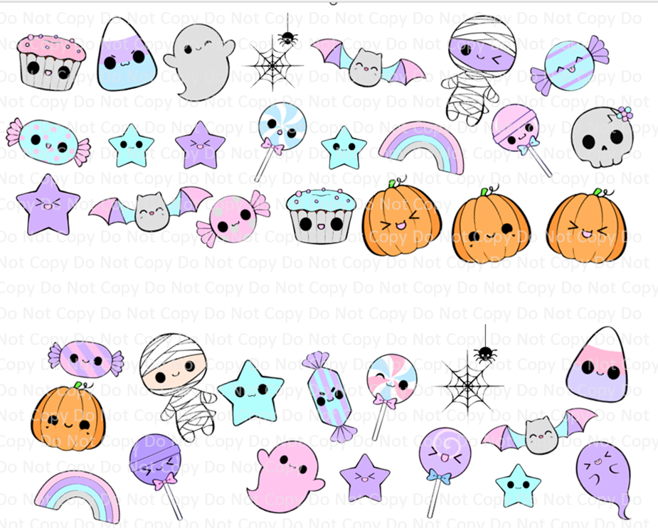 Pastel Halloween Collage