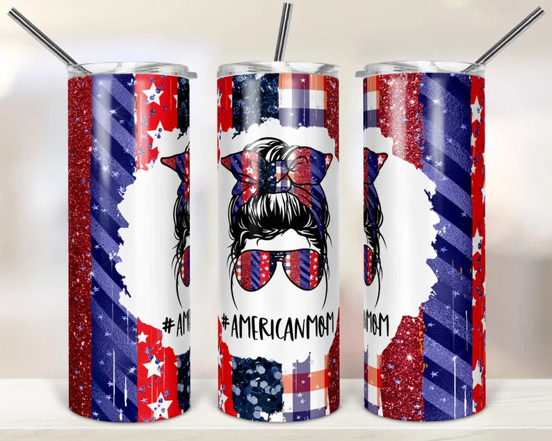 Plaid American Mom Wrap